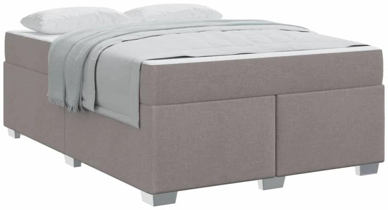 vidaXL Σκελετός Κρεβατιού Taupe 140 x 200 cm ύφασμα