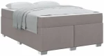 vidaXL Σκελετός Κρεβατιού Taupe 140 x 200 cm ύφασμα