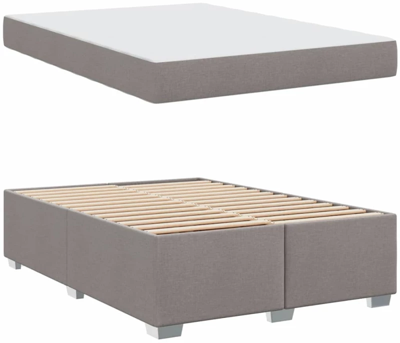 vidaXL Σκελετός Κρεβατιού Taupe 140 x 200 cm ύφασμα