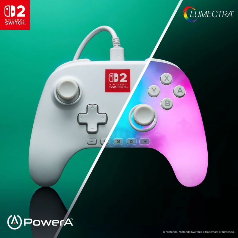 Χειριστήριο Pro για Nintendo Switch + Καλώδιο USB Powera NSGP0524-01 Λευκό