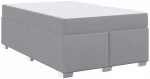 vidaXL Σκελετός Κρεβατιού Ανοιχτό γκρι 120 x 190 cm ύφασμα
