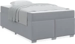 vidaXL Σκελετός Κρεβατιού Ανοιχτό γκρι 120 x 190 cm ύφασμα