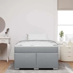 vidaXL Σκελετός Κρεβατιού Ανοιχτό γκρι 120 x 190 cm ύφασμα