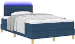 vidaXL Κρεβάτι με ελατήρια με στρώμα Μπλε 120 x 190 cm ύφασμα