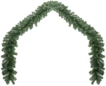 vidaXL Χριστουγεννιάτικη στεφάνη with 600 LEDs 2 pcs Πράσινο 40 m PVC