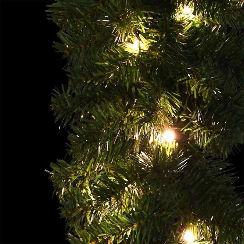 vidaXL Χριστουγεννιάτικη στεφάνη with 600 LEDs 2 pcs Πράσινο 40 m PVC