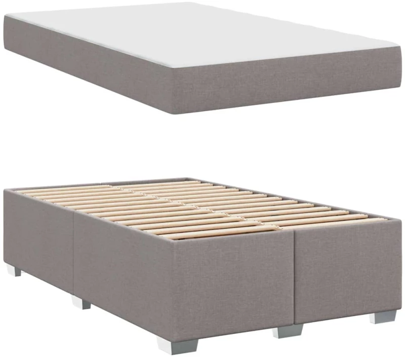 vidaXL Σκελετός Κρεβατιού Taupe 120 x 200 cm ύφασμα