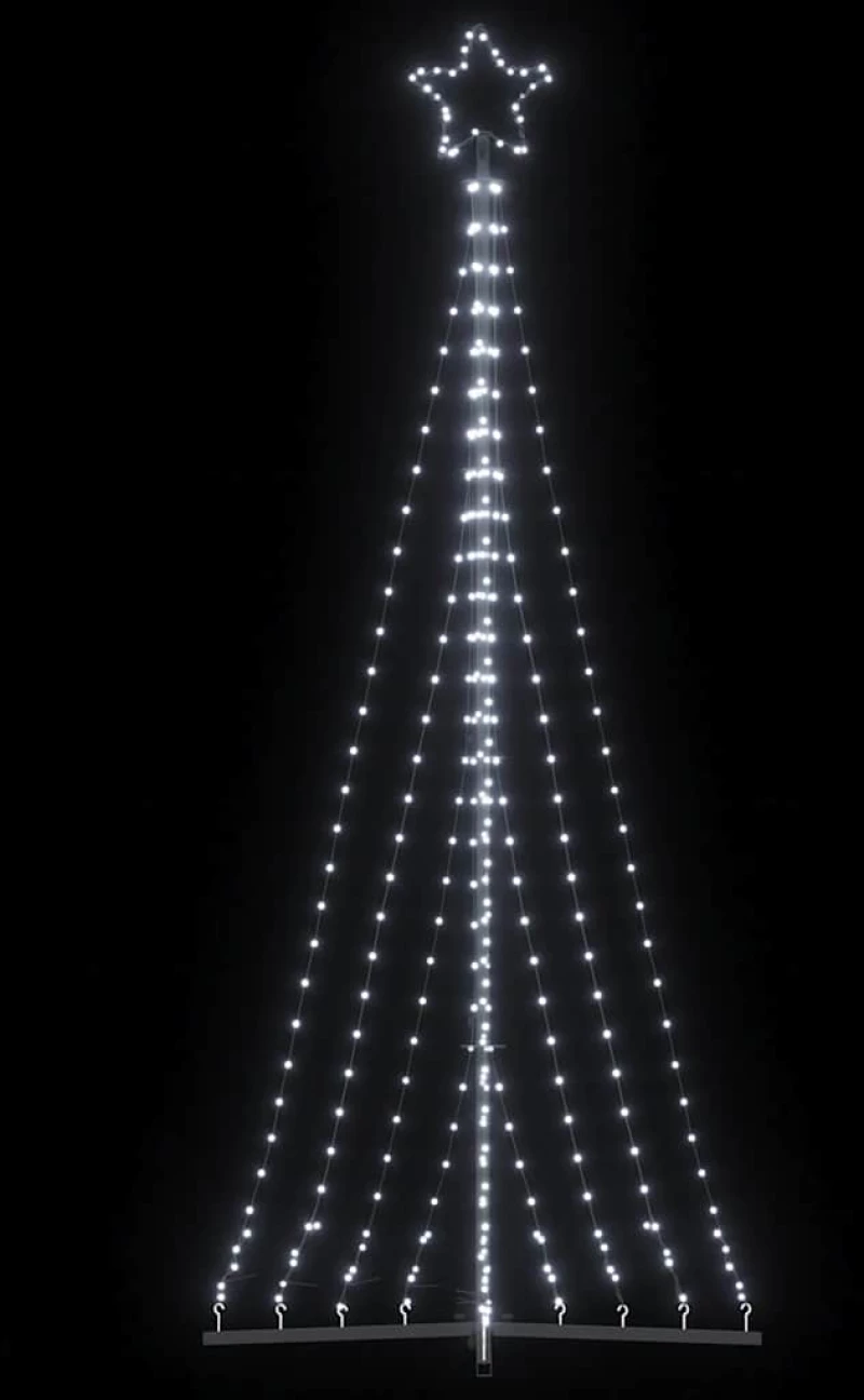 vidaXL Χριστουγεννιάτικο δέντρο LED 447 LED Ψυχρό Λευκό 249 εκ.