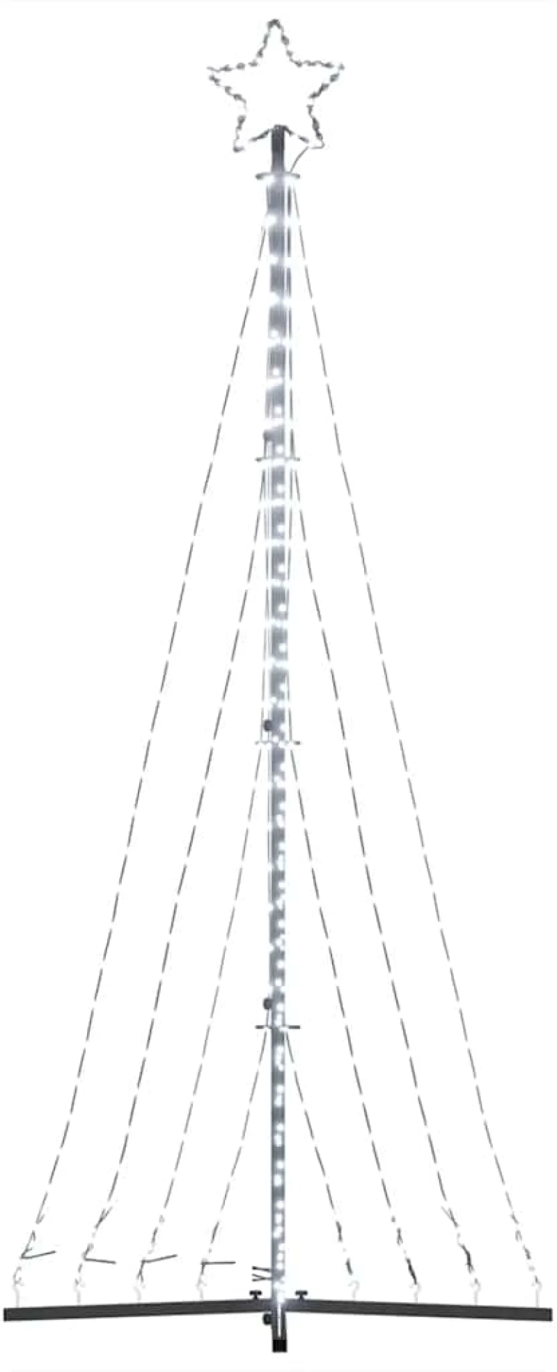 vidaXL Χριστουγεννιάτικο δέντρο LED 447 LED Ψυχρό Λευκό 249 εκ.
