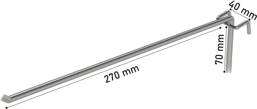 Γάντζος Μονός 27cm Μεταλλικός Πλέγματος