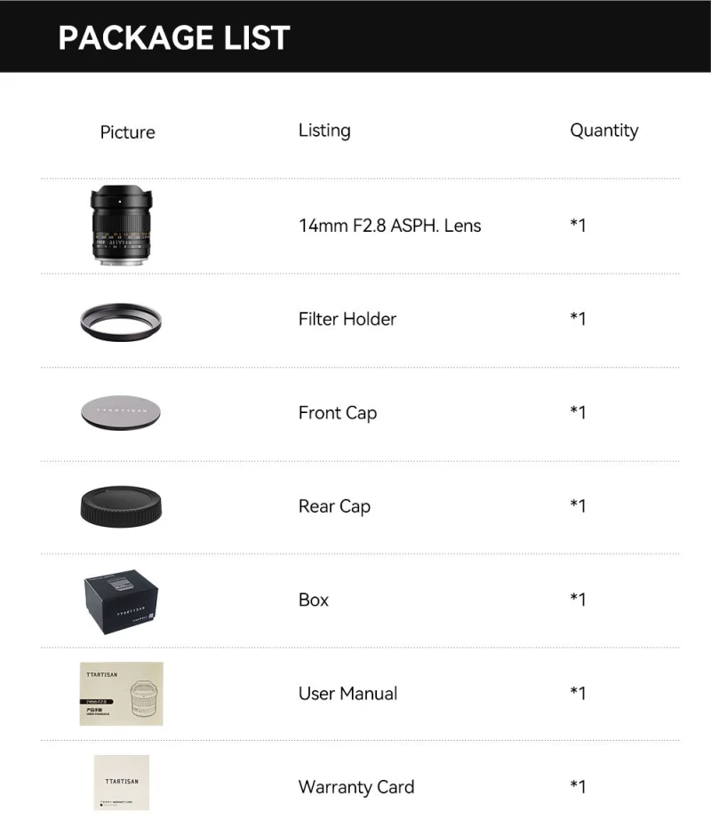 TTArtisan 14mm f/2.8 ASPH Full-Frame Φακός Για Nikon Z-Mount