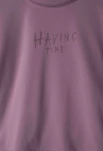 Εβίτα Fashion Μπλούζα Having Time, Μωβ