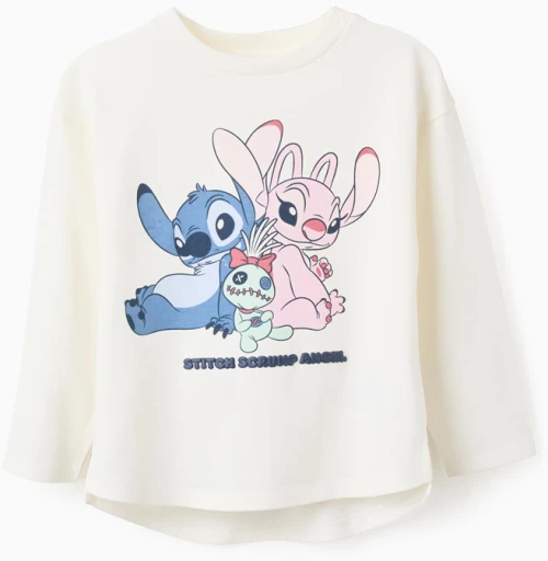 Zippy Mπλούζα Λεπτή Stitch, Εκρού