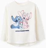 Zippy Mπλούζα Λεπτή Stitch, Εκρού