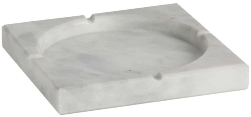 Σταχτοδοχείο Μαρμάρινο AH-AX24148 20x20x2,5cm White Andrea House Μάρμαρο