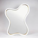 Καθρέπτης Τοίχου 811-30002 68,8x4,5x90,4cm White-Gold Estheti Home Ξύλο