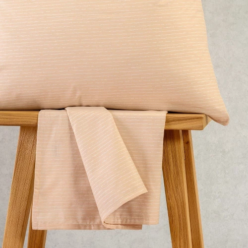 Κατωσέντονο Davide Με Λάστιχο (Σετ 3τμχ) Beige Melinen Υπέρδιπλo 160x232cm Βαμβάκι-Πολυέστερ