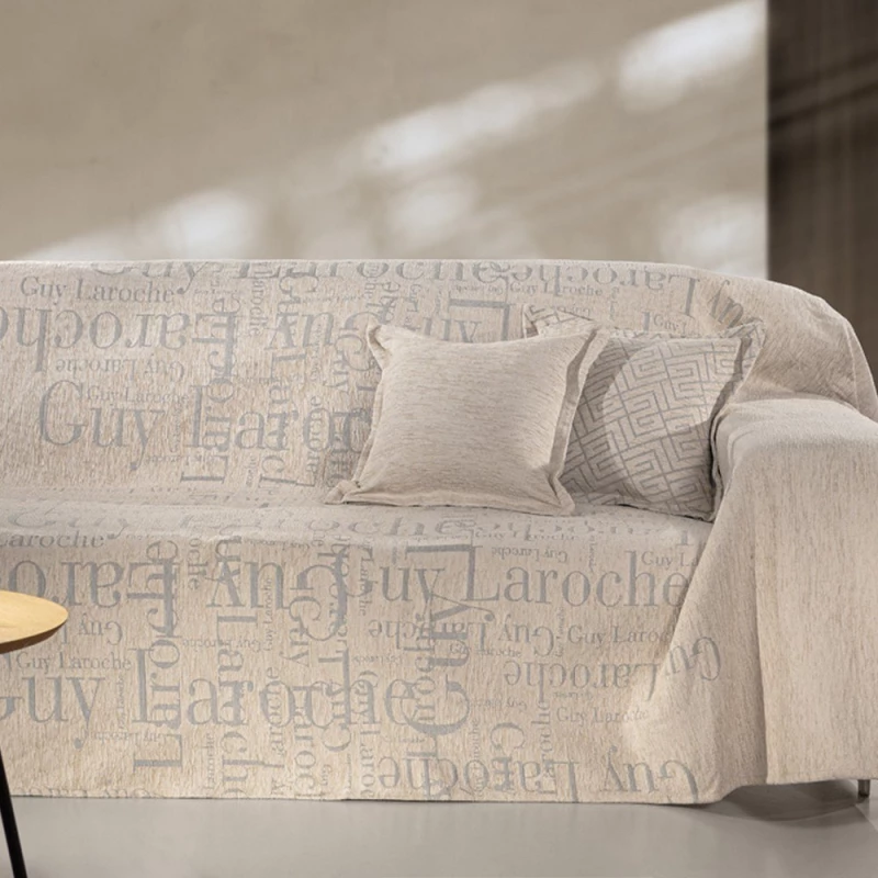 Ριχτάρι Stamp Natural Guy Laroche Πολυθρόνα 180x150cm Ακρυλικό,Βαμβάκι, Polyester