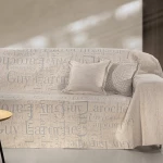 Ριχτάρι Stamp Natural Guy Laroche Πολυθρόνα 180x150cm Ακρυλικό,Βαμβάκι, Polyester