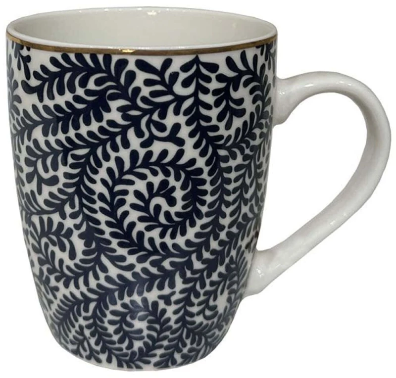 Κούπα Fleur 028880 8x8x11cm White-Blue Πορσελάνη