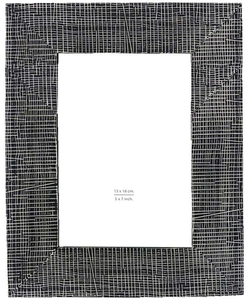 Κορνίζα Olaf 031124 13x18cm Black-White Γυαλί,Polyresin