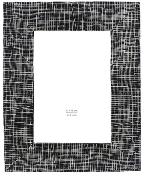 Κορνίζα Olaf 031124 13x18cm Black-White Γυαλί,Polyresin
