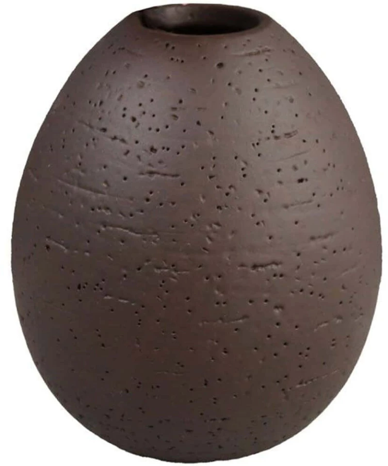 Βάζο Ovalado 033299 11x11x13,5cm Dark Brown Πολυρεσίνη