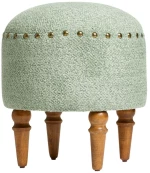 Σκαμπό Saga 370CTF1105 38x38x48cm Matcha Green-Walnut