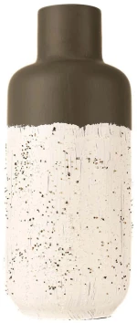 Βάζο 697ELD1113 Φ12x32cm White-Brown Aberto Design Κεραμικό