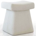 Σκαμπό Gurrata 209FLF1447 50x38x48cm Cream