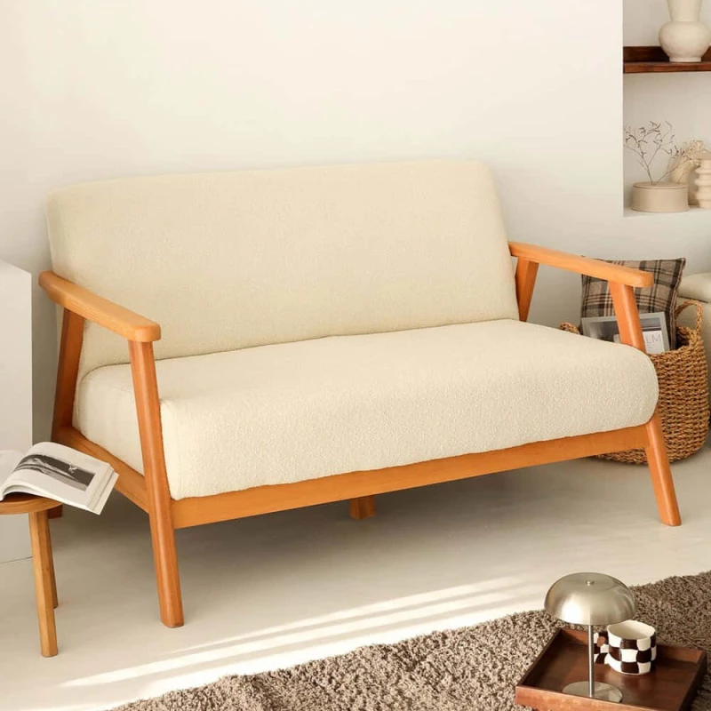 Καναπές Διθέσιος Nika 383EVN1264 133x82x72cm White