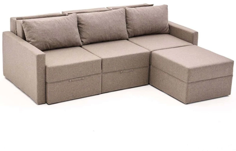 Καναπές - Κρεβάτι Γωνιακός Saros 825BLC5273 230x180x72cm Brown