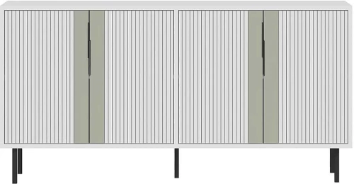 Μπουφές Caresa 327ODS1339 150x36x75cm White Μοριοσανίδα, Μελαμίνη