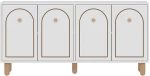 Μπουφές Midmod 327ODS1340 150x36x73cm White Μοριοσανίδα, Μελαμίνη