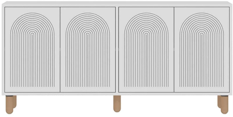 Μπουφές Doresta 327ODS1351 150x36x73cm White Μοριοσανίδα, Μελαμίνη