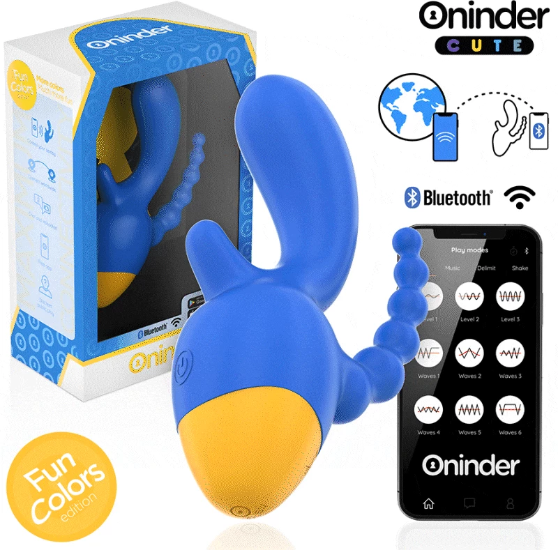ONINDER CUTE - LOVE 3 SOME TRIPLE VIBRATOR - FREE WORLDWIDE APP
