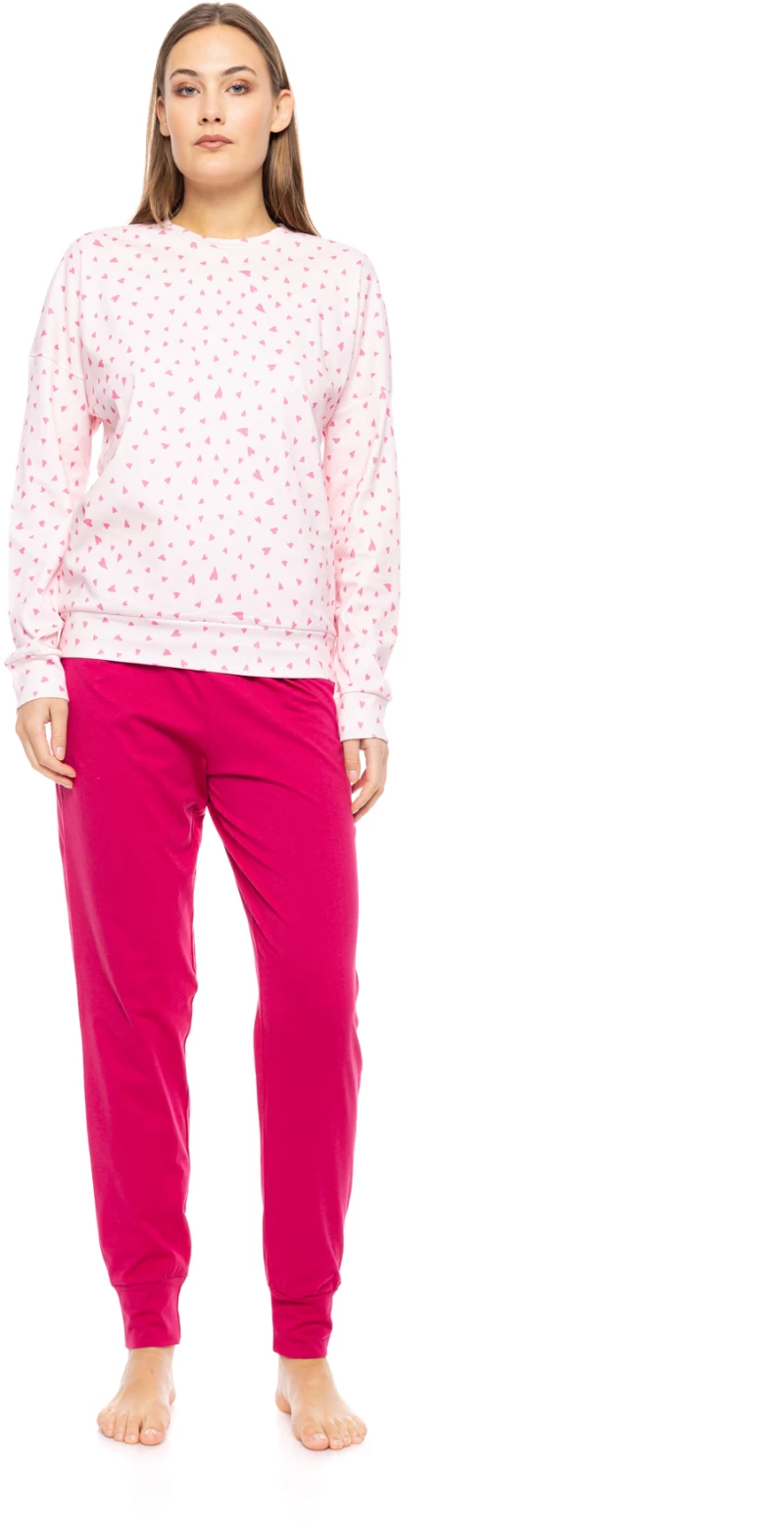 Γυναικεία Πυτζάμα Pink Label - BUBBLEGUM HEART print - Cotton - Regular Fit
