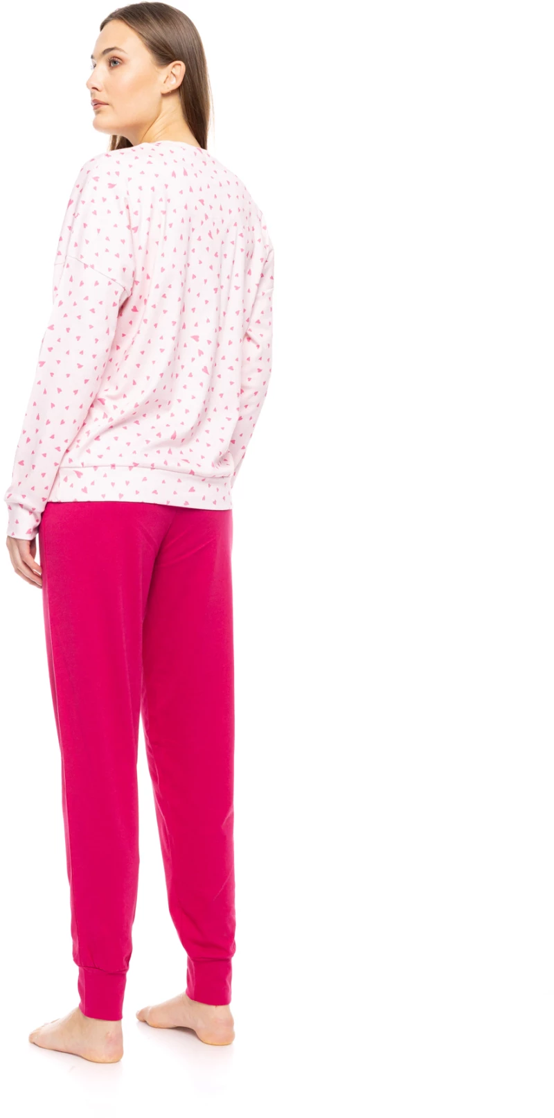 Γυναικεία Πυτζάμα Pink Label - BUBBLEGUM HEART print - Cotton - Regular Fit