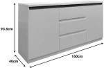 Μπουφές Chiemo pakoworld σε φυσική απόχρωση 160x40x93.6εκ