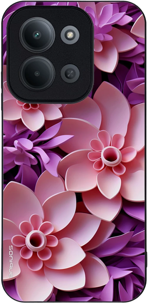 Θήκη Sonique 3D Flower Series για Xiaomi Redmi 15C 4G / Redmi 15C 5G / Poco C85 4G Ροζ
