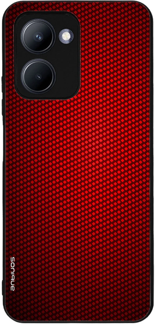 Θήκη Sonique Carbon Series για Realme Realme C33 Κόκκινο