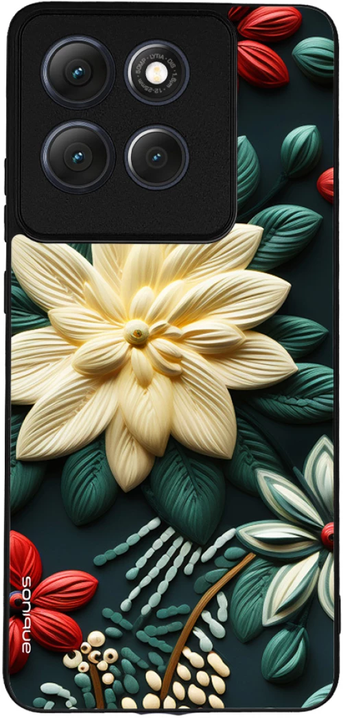 Θήκη Sonique 3D Flower Series για Motorola Moto G86 5G Πράσινο