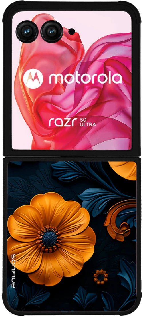 Θήκη Sonique 3D Flower Series για Motorola Motorola Razr 50 Ultra Πορτοκαλί 01