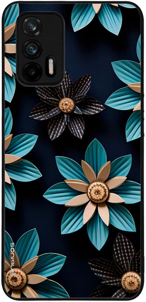 Θήκη Sonique 3D Flower Series για Realme GT 5G Γαλάζιο