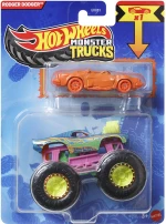 HOT WHEELS ΟΧΗΜΑ MONSTER TRUCKS ΜΕ ΑΥΤΟΚΙΝΗΤΑΚΙ - RODGER DODGER (#JCG44)