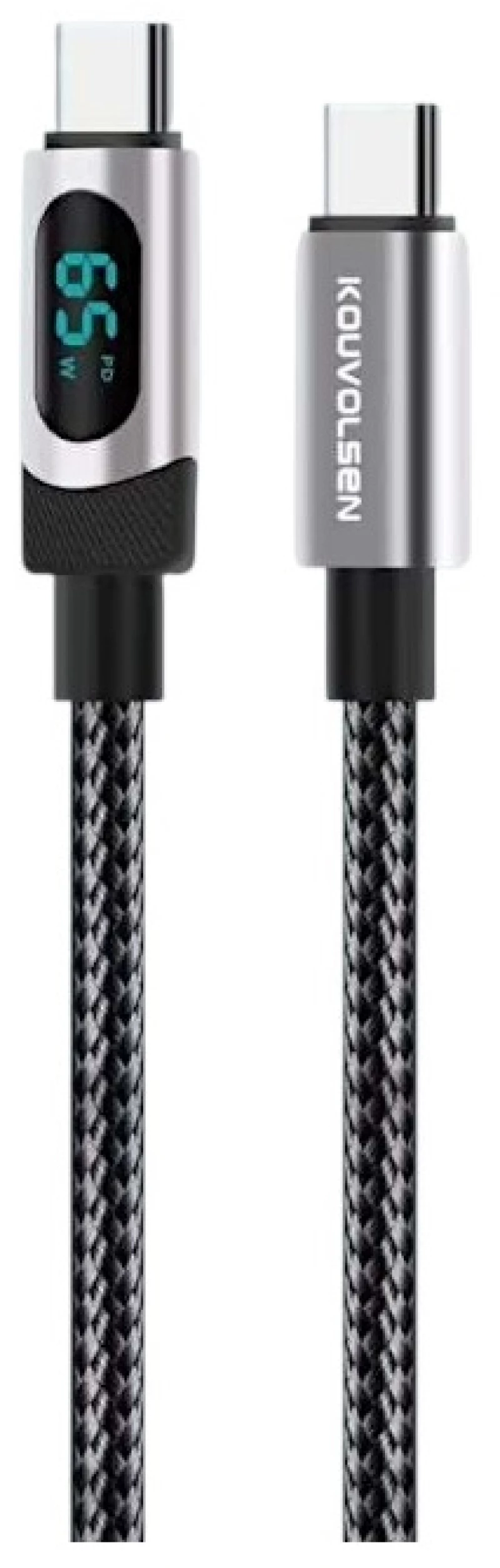 Καλώδιο φόρτισης & data με ψηφιακή οθόνη - USB Type-C σε Type-C - Super Fast Charge - X163 - 65W - 901639