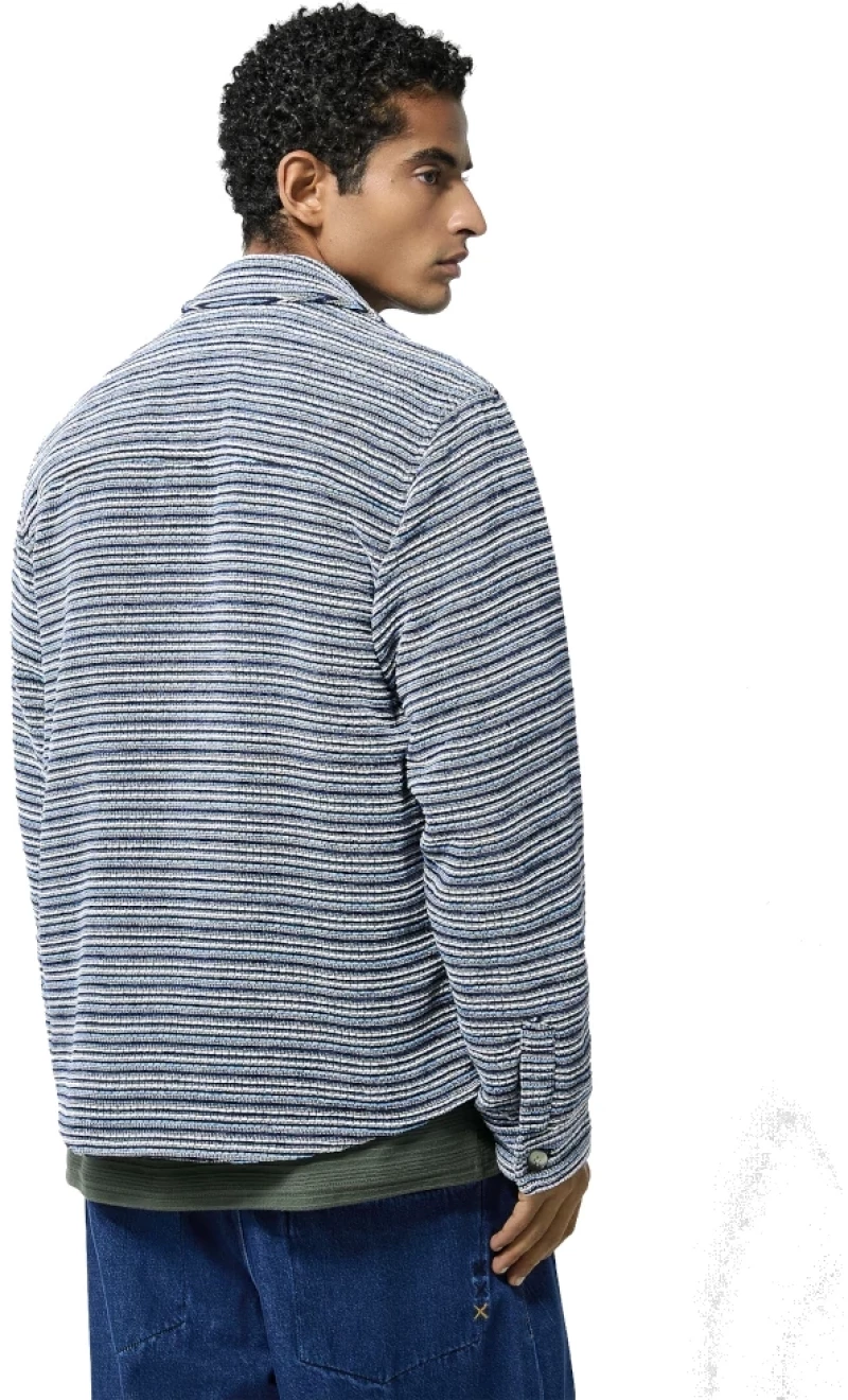 Scotch&Soda Man Structured Striped Overshirt