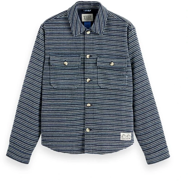Scotch&Soda Man Structured Striped Overshirt