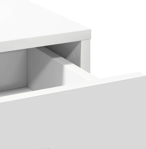 2 Τεμαχίων Σετ Μακιγιάζ με LED Λευκό Επεξεργασμένο Ξύλο Λευκό 3334227