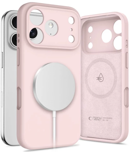 Tech-Protect Silicone MagSafe Case for iPhone 17 Pro Max - Pink